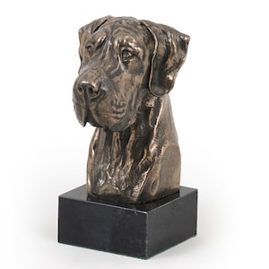 Great Dane Statue, Cold Cast Bronze Sculpture, Marble Base, Home and Office Decor, Dog Trophy, Dog Figurine, Dog Memorial
