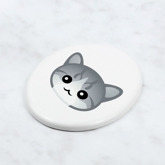 Abyssinian Tombstone Plaque with Graphics Ceramic plate with Graphics of a Cat Memorial Plaque