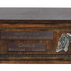 Friesian Horse Urn for Horse Ashes, Personalized Memorial with Relief, Pet’s Name and Quote, Lower Model