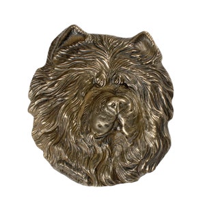 Chow chow Bust, Cold Cast Bronze Sculpture, Small dog bust, Home and Office Decor, Dog Trophy, Dog Memorial