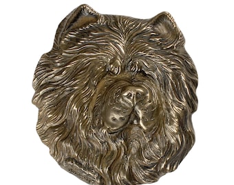 Chow chow Bust, Cold Cast Bronze Sculpture, Small dog bust, Home and Office Decor, Dog Trophy, Dog Memorial