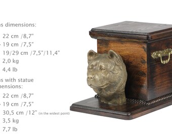 Urne Funéraire Akita Avec Plaque Personnalisée Art-Dog – Image De Chien