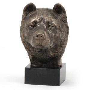 Akita, Akita Inu - Statuette De Chien, Buste Sur Socle En Pierre Sculpture Trophee Pour Lexposition Canine De La Marque Art Dog 86267901