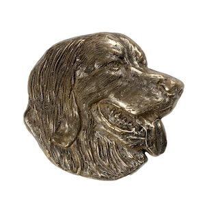 Hovawart Bust, Cold Cast Bronze Sculpture, Small dog bust, Home and Office Decor, Dog Trophy, Dog Memorial