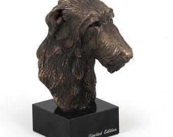 Deerhound Statue, Cold Cast Bronze Sculpture, Marble Base, Home and Office Decor, Dog Trophy, Dog Figurine, Dog Memorial