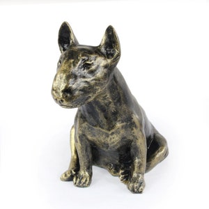 Bull Terrier Statue, Cold Cast Bronze Sculpture, Home and Office Decor, Dog Trophy, Dog Figurine, Dog Memorial, Dog Statuette