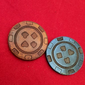 レザーポーカーチップボールマーク