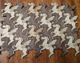 Wooden horse tessellation puzzle Digital Download (SVG) ONLY