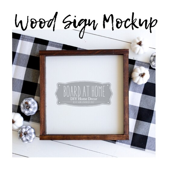 Farmhouse Sign Mockup Blank Flat Lay Product Photography Etsy