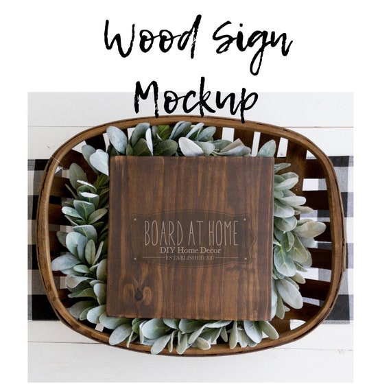 Farmhouse Sign Mockup Blank Flat Lay Product Photography Etsy