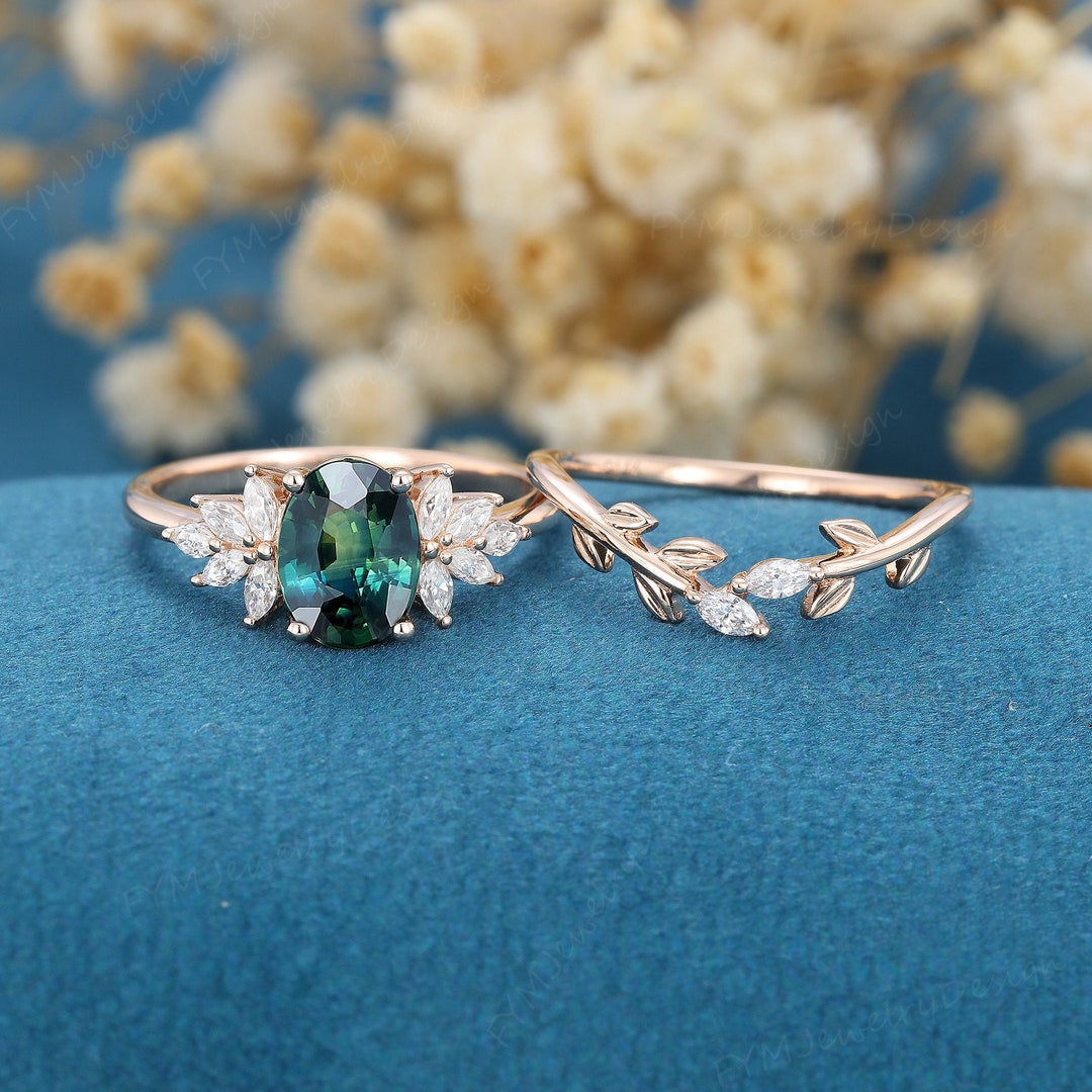 シルバーリング 花の形 緑色ストーン ステンレス グリーンストーンリング [r378-green] | すべての