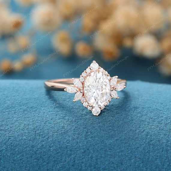 Unique moissanite cheap engagement rings
