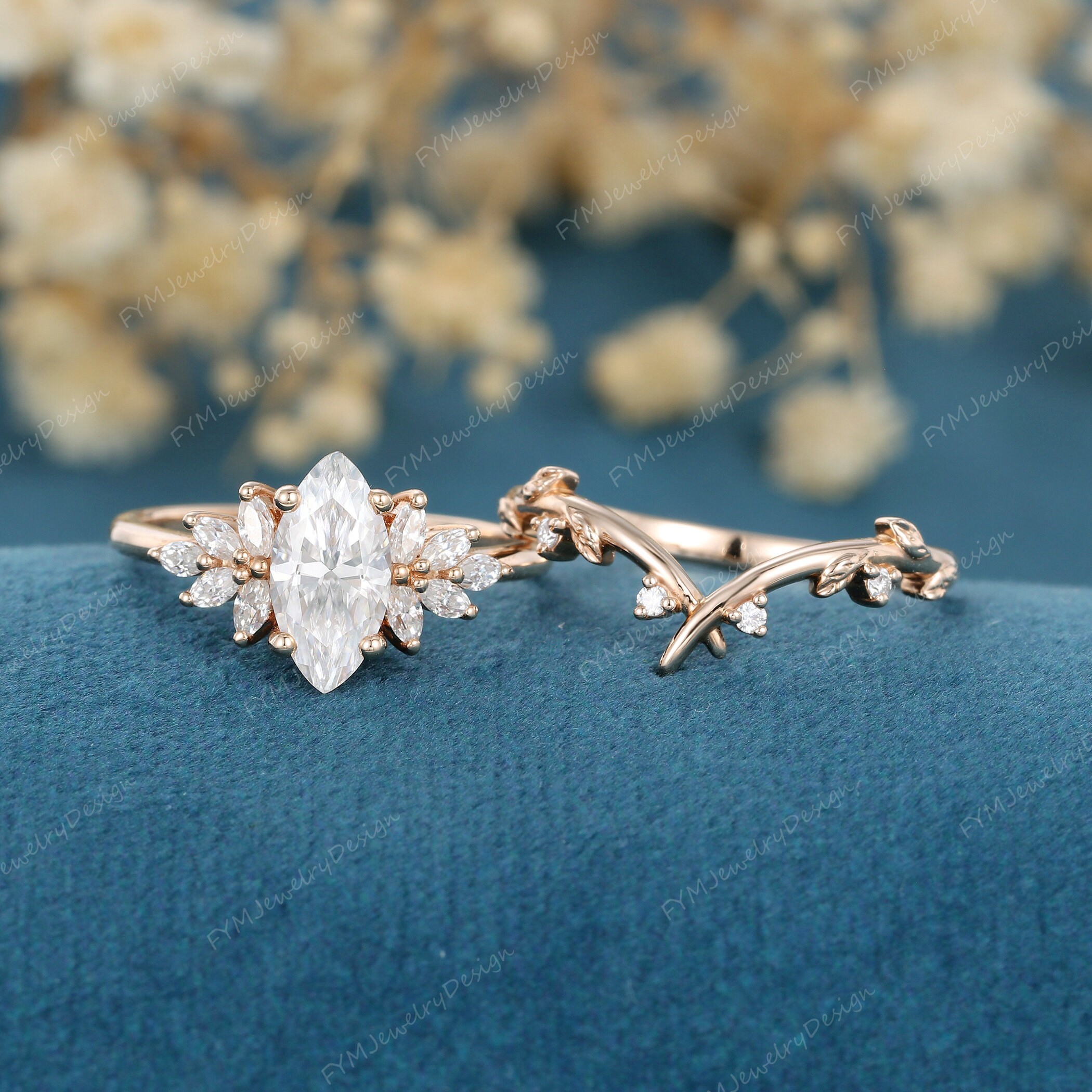 Buy Art Deco Moissanite Ring Online In India - Etsy India 