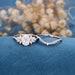 2PCS Oval cut Moissanite engagement ring set vintage rose gold marquise cluster moissanite engagement ring Diamond wedding Promise gift 