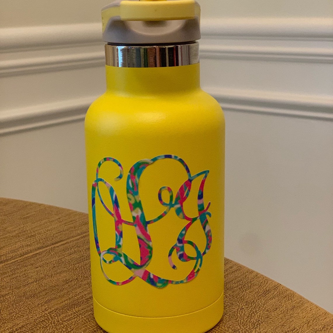 anthropologie monogram water bottle