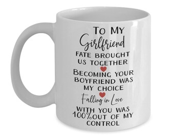 Valentines Gift for Girlfriend, Mug For Girlfriend From Boyfriend, I Love You Girlfriend Birthday Coffee Mug, Christmas