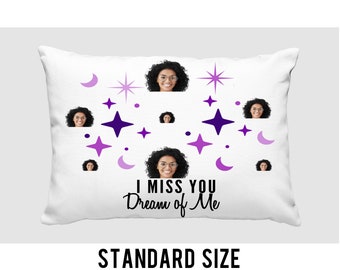 Long Distance Relationship Gift, Missing You Gift, Boyfriend Girlfriend Dreaming of You Pillowcase, Family & Friends Miss You Pillow case