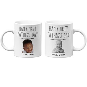New Dad Gift Mug Personalized with Baby&#39;s Photo. 1st Father&#39;s Day, Happy First Father’s Day Coffee Cup, New Daddy Day Gift. Baby Photo Mug
