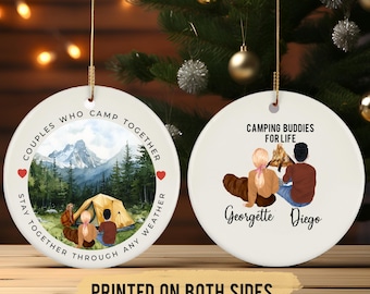 Camping Geschenk Paare, Camping Ornament, personalisieren Paar Geschenk Jahrestag, Camping Geschenk für Frauen, Paar Weihnachtsgeschenk, Camping Geschenk Männer