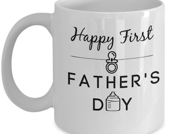 Cadeau voor nieuwe papa mok| Eerste Vaderdagmok | Fijne eerste vaderdagmok | Eerste vaderdag koffiekopje | Nieuwe papa cadeaukop | Papa koffiekopje