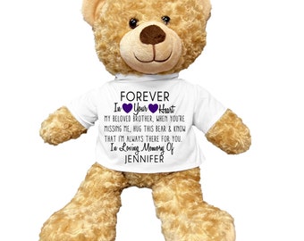 Sympathy Gift Loss of Sister, Memory Bear Sister, Sympathy Memorial Bear, Loss of Sister Memorial Gift, Gift for Grieving Brother