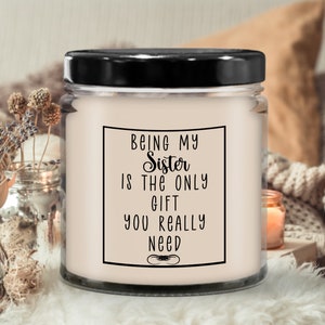 Bougie étant ma sœur, cadeau d'un frère, cadeau d'une sœur