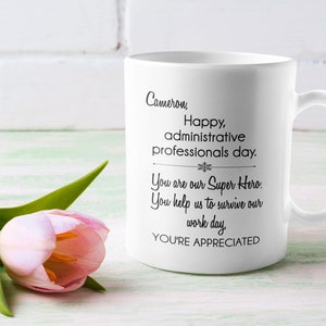 Administrative Day Gift, Personalized Admin Mugs, Administrative Professionals Day Mug, Employee Thank You Gift, Secretary Appreciation Gift