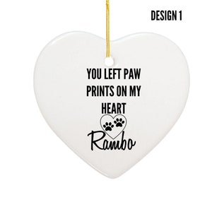 Dog Memorial Gift, Cat Memorial Gift, Personalized Pet Sympathy Gift, Memorial Gift, Grief Gift, You Left Paw Prints on My Heart,