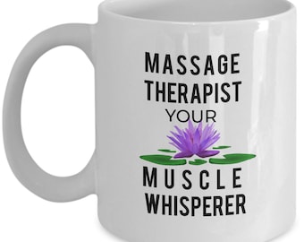 Massage Therapist Gift, Massage Therapist Cup, Muscle Whisperer Massage Therapist Coffee Mug, Minimalist Massage Therapist Christmas Present