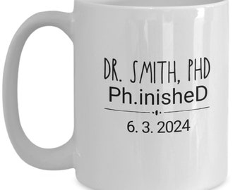 Taza de doctorado personalizada, taza de regalo para nuevo médico, regalo de graduación de doctorado, regalo de doctorado, regalo de graduación para él, regalo para ella, ¿clase de doctorado de 202?