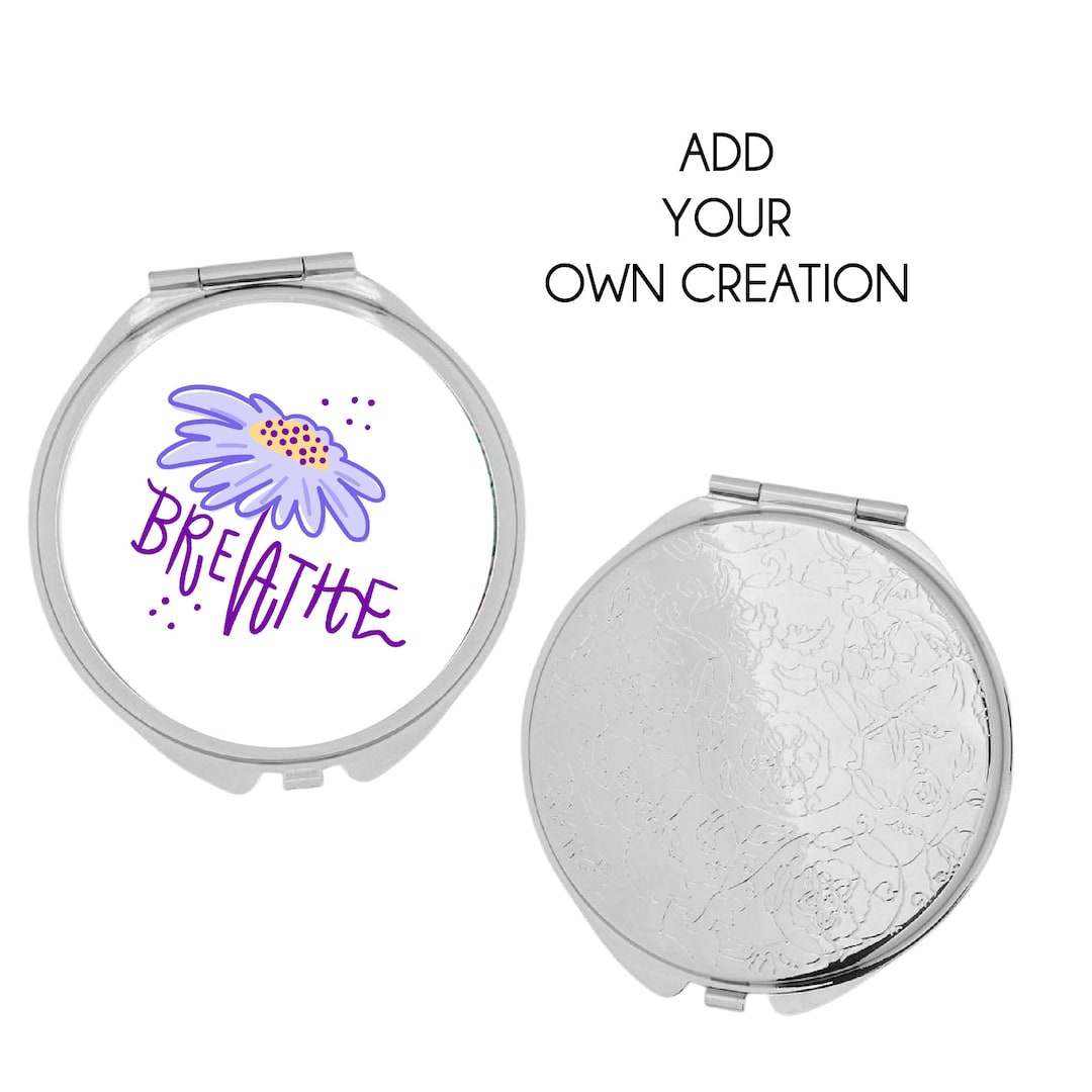Custom Pocket Mirror, Custom Compact Mirror, Personalize With Your Own