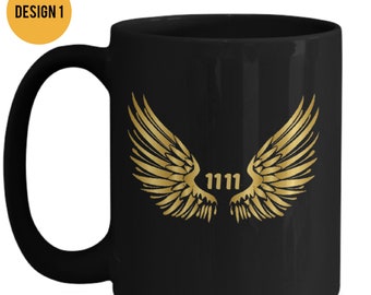 1111 Angel Coffee Mug|Angels Are With You Mug|Angel & Spirit Guides|Numerology Mug|Make Wish Gift Mug| Law of Attraction Gift Mug|Angel Gift