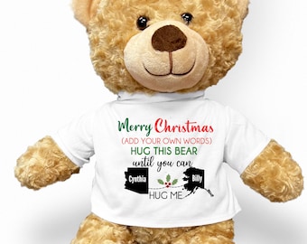 Weihnachten Fern Beziehung Geschenk, Weihnachtsgeschenk für Freund, Weihnachtsgeschenk Freundin, Denken an Sie Teddybär, Stofftier