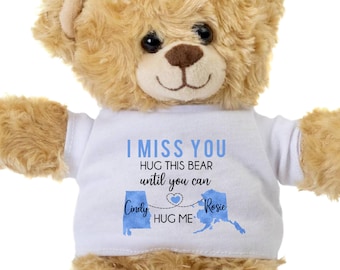 Regalo para una relación a larga distancia, regalo para extrañarte, osito de peluche para novio o novia que piensa en ti, osito de peluche para familiares y amigos que te extrañan.
