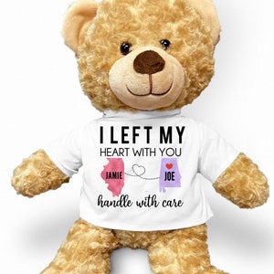 Long Distance Gift, Long Distance Gift Boyfriend, Across the Miles Gift, Long Distance Stuffed Animal, Thinking of You Gift Boyfriend