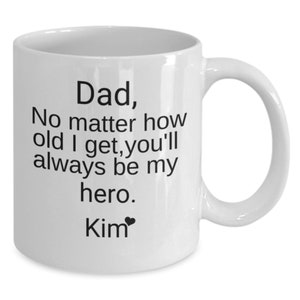 Gift For Dad You&#39;re My Hero Mug, Valentine’s Day Gift for Dad, Father’s Day Personalized Gift from Daughter Son, Dad You&#39;re My Hero Mug Gift