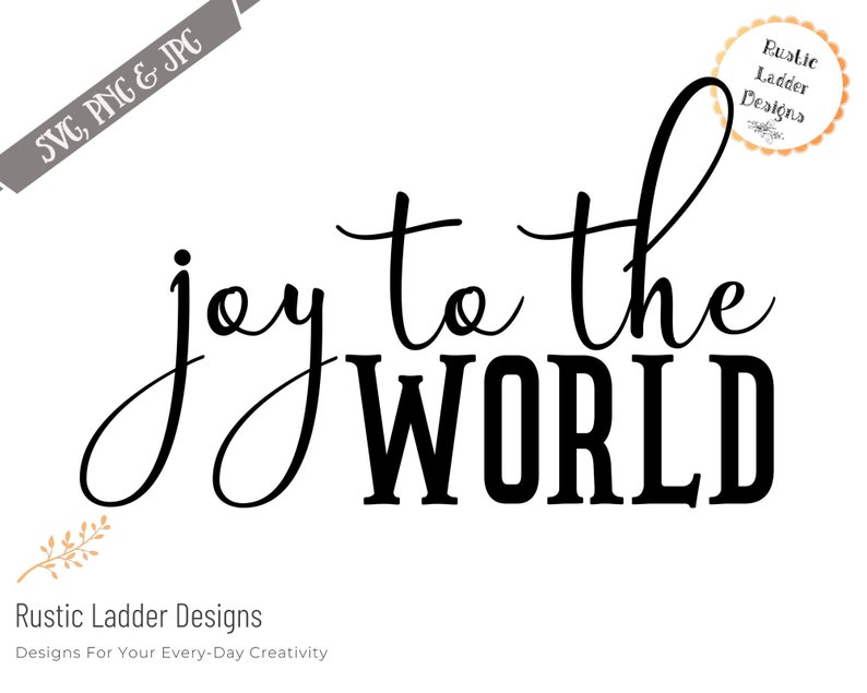 Download Joy To The World SVG Christmas Cut file for Cricut and | Etsy