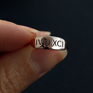 Personalized initial ring, Sterling silver name ring, Engraved ring, Personalized jewelry