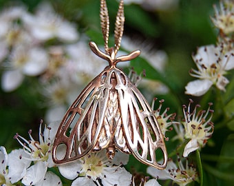 Moth Necklace, Gold Moth Pendant, Butterfly pendant, Butterfly necklace, Gift for her, Chain not included