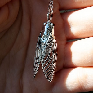 Cicada silver pendant, Cicada gold necklace, Cicada jewelry, Insect pendant, Insect necklace, CHAIN NOT INCLUDED