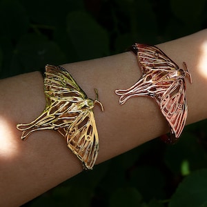 Luna Moth Bracelet, Butterfly Bracelet, Silver Butterfly Bracelet, gold butterfly Bracelet