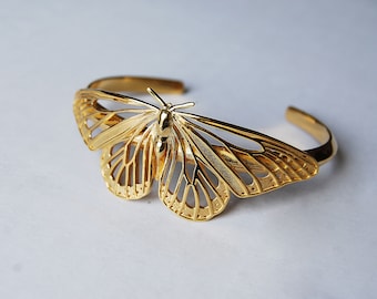 Monarch Butterfly Bracelet, Butterfly Cuff, Gold Butterfly Bracelet, Silver butterfly Bracelet