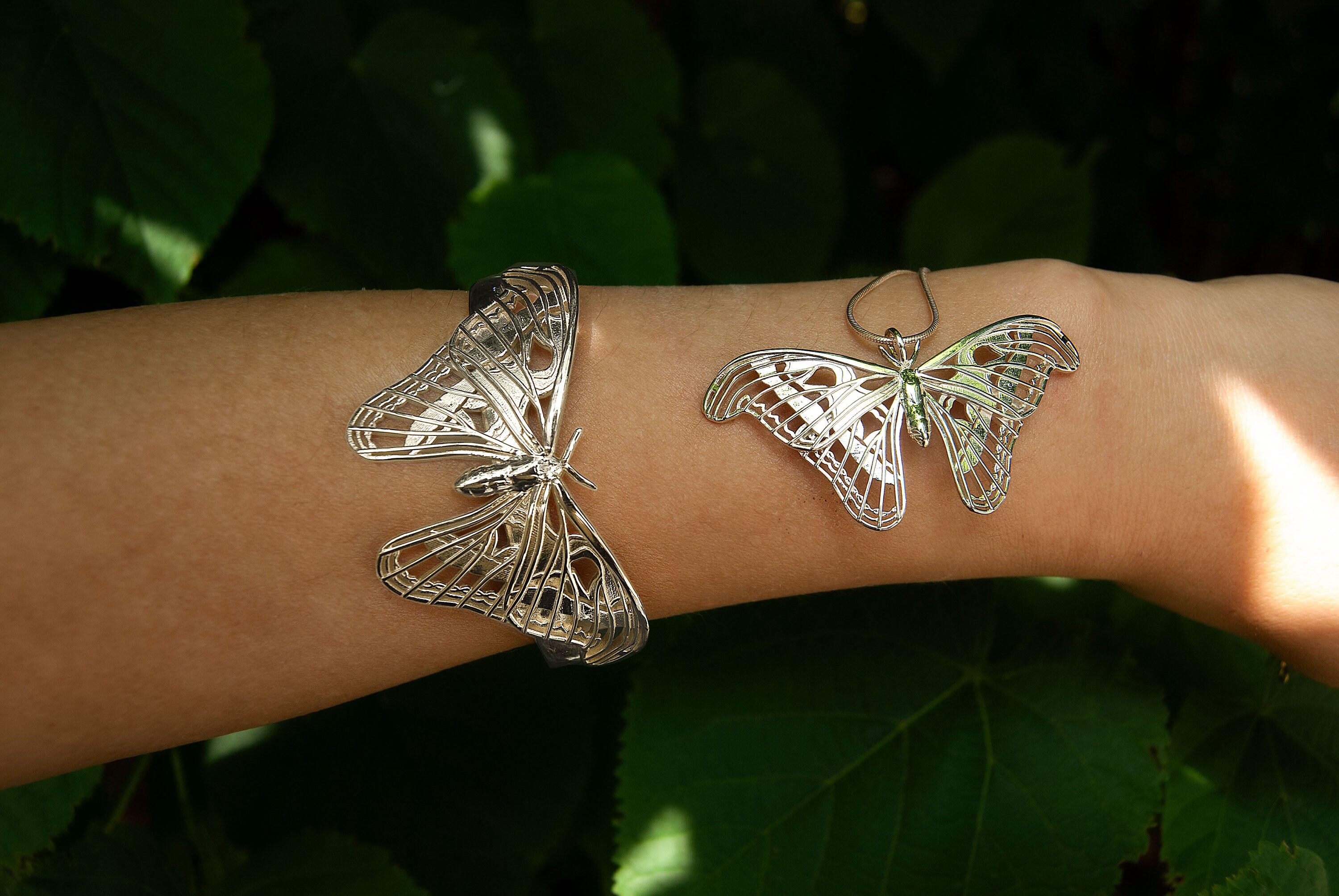 Atlas Moth Bracelet, Butterfly Bracelet, Gold Butterfly
