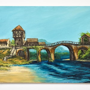 Cockatrice Inn, witcher 3, the witcher, the witcher merchandise, video game art, video game merchandise, fantasy painting, geralt of rivia