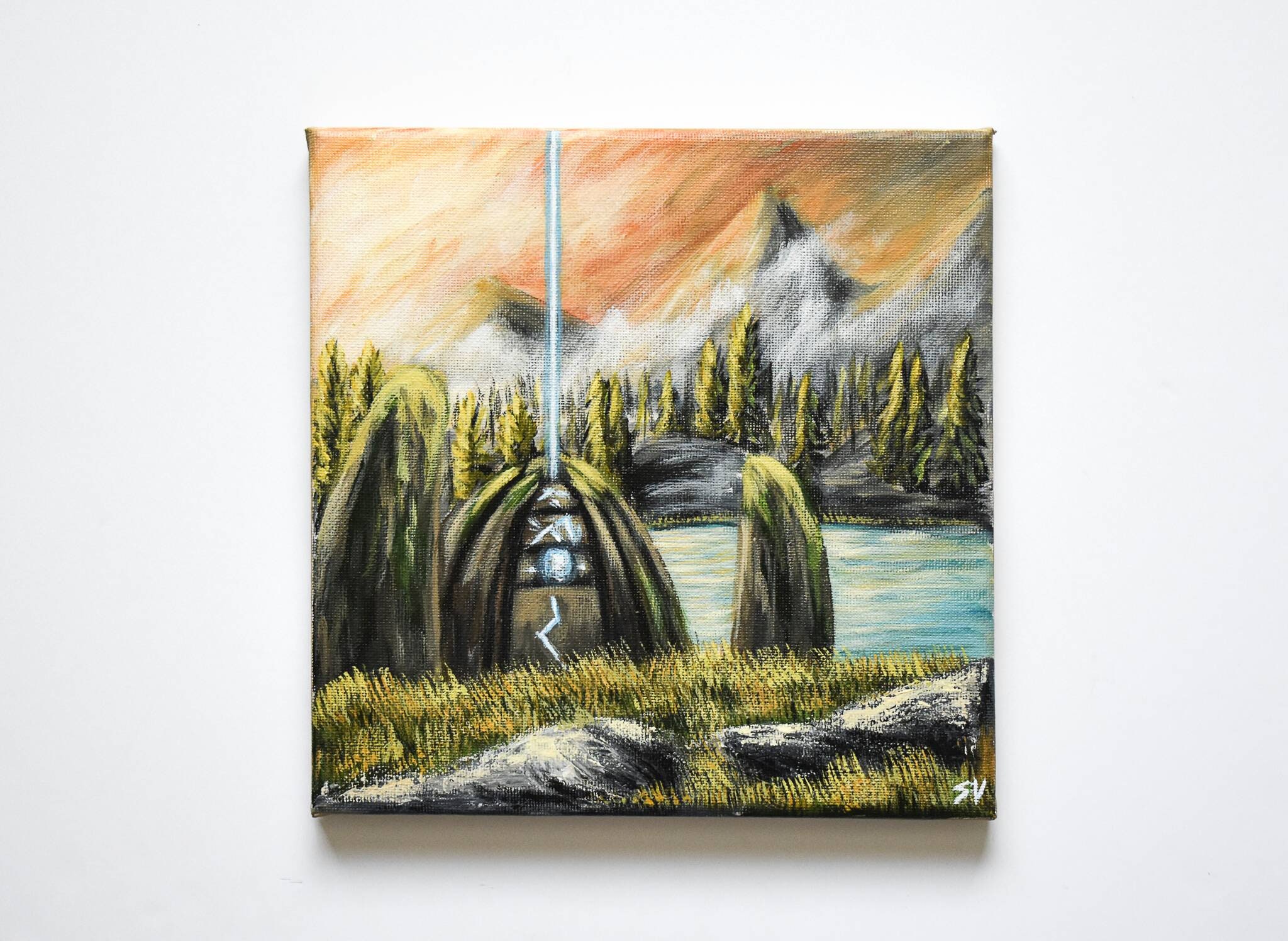 The Lady Stone, gaming, game art, video game, videogames, fanart, fantasy, fantasy art, landscape art, gaming merchandise, video game art