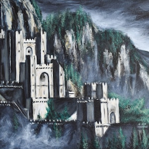 Kaer Morhen Print, the witcher 3, the witcher, the witcher 3 art, video game fanart, geralt of rivia, ciri, yennefer, the witcher painting