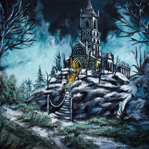 Painted World of Ariandel print, dark souls, dark souls 3, dark souls art, fanart, video game art,fantasy art, dark souls 3 fanart