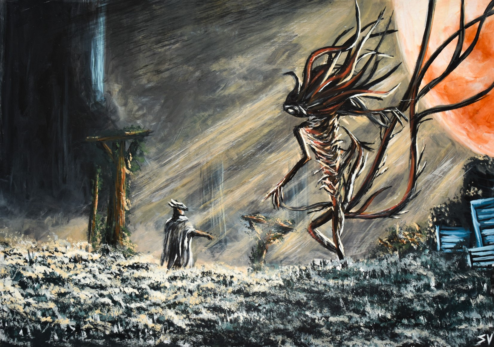 The Hunter and the Moon Presence Print, dark souls, dark souls 3, dark  souls art, fanart, video game art, gothic, fantasy art, bloodborne