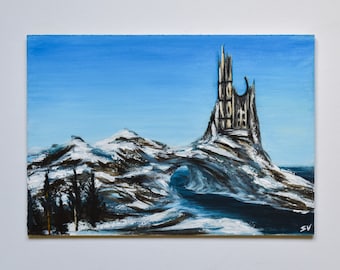 Tor Gvalch'ca, the witcher 3, the witcher, arte de the witcher 3, fanart de videojuego, geralt de rivia, ciri, yennefer, pintura de the witcher