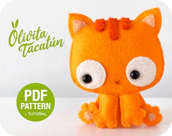 PDF Pattern + Tutorial: Felt Kitten